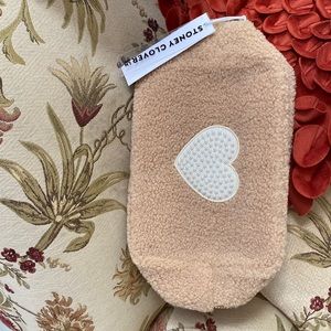 NWT Stoney Clover Lane Large Pouch w/heart - Hazelnut in color